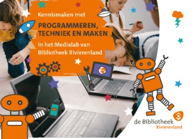 Brochure Kennismaken met het MediaLab van Bibliotheek Rivierenland